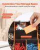 Small Parts Organizer, 34-Compartment Double Side Tools Organizer Box with 24 Removable Dividers
