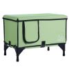 Elevated Heated Cat House, Cuboid Kitty Shelter with Adjustable Temperature and Timer