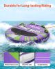 Towable Tubes for Boating, 2-Rider Inflatable Boat Tubes and Towables, 340lbs Capacity Water Sport Tube for Boat to Pull - with Anti-Slip Pad