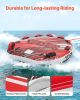 Towable Tube for Boating, 3 Riders Inflatable Boat Tubes and Towables, 510 lbs Capacity Water Sport Towable Tube for Boat to Pull - with Fins