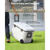 Portable Cooler, 45 QT Wheeled Cooler with Ice Retention, Heavy-Duty Handles and Cup Holder, Lightweight Rigid Material Insulated Portable Cooler