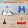 Magnet Fishing Kit, 1700 LBS/771 Kg Double-Sided Pulling Force Strong Magnet Fishing Kit
