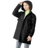 Hooded Women's Wind & Waterproof Trench Rain Jacket