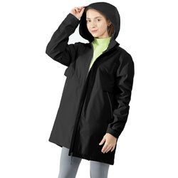 Hooded Women's Wind & Waterproof Trench Rain Jacket