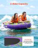 Towable Tubes for Boating, 2-Rider Inflatable Boat Tubes and Towables, 340lbs Capacity Water Sport Tube for Boat to Pull - with Anti-Slip Pad