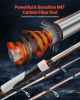 Rod and Fishing Reel Combo, IM7 Carbon Fiber Spinning Rod and Reel Combo, Bass Fishing Pole with 7 ft Two-Piece Rods, 7+1 Ball Bearings, EVA Handle