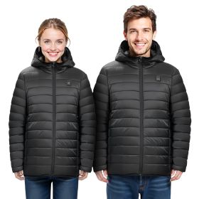 Heated Jacket for Women with 7.4V Battery, Soft Shell Electric Heating Coat, Windproof Lightweight Outerwear with 4 Heating Zones & 3 Heat Settings (Clothing Size: Size L, Clothing Style: Women's Style)