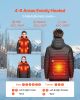 Heated Jacket for Women with 7.4V Battery, Soft Shell Electric Heating Coat, Windproof Lightweight Outerwear with 4 Heating Zones & 3 Heat Settings