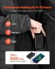 Heated Jacket for Women with 7.4V Battery, Soft Shell Electric Heating Coat, Windproof Lightweight Outerwear with 4 Heating Zones & 3 Heat Settings